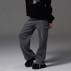 applepink 女童寬版水洗工裝刷毛保暖牛仔褲 T704