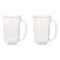 아데리아 레터링 글라스 맥주잔 대 오렌지, 2개