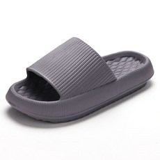 더자카 두툼한 미끄럼 방지 쿠션 욕실화, 그레이, 1개