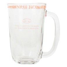 아데리아 레터링 글라스 맥주잔 대 오렌지, 1개