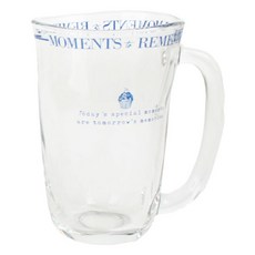 ADERIA Lebenhoff 字母玻璃啤酒杯 大 藍色, 1個