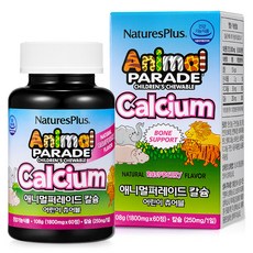 NaturesPlus 天然佳 兒童鈣片 108g, 60顆, 1個