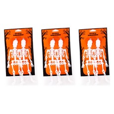 橡膠骷髏裝飾 派對道具 2入, 白色, 3套