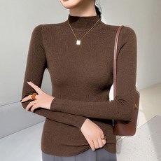 페이퍼먼츠 여성용 데일리 반폴라 이너 티셔츠 12370