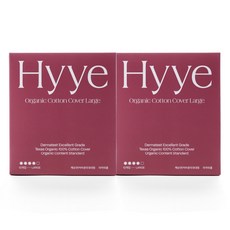 Hyye 棉質蝶翼衛生棉, 12入, 2個, 大型