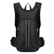 OMT 安全帽收納輕便登山自行車背包, 黑色