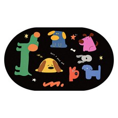 잇어스홈 건식 욕실 욕조매트, 2 퍼피블랙, 1개