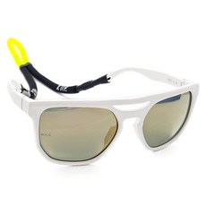 HILX Carnage 運動護目鏡太陽眼鏡 HCN04402 / CNPGD2, 金色偏光(鏡片) + 霧面純白(鏡框), 1個