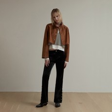 솔티페블 하고하우스 여성용 스웨이드 숏 재킷