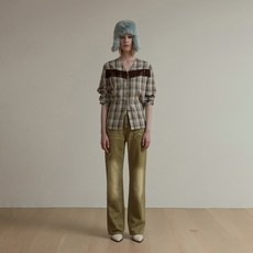 SaltyPebble 女款 FRINGE 格紋襯衫