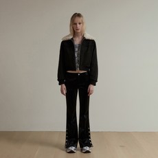 솔티페블 여성용 리버시블 퀼팅 스웨이드 점퍼