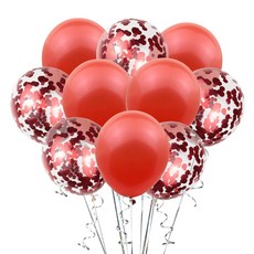 Graedada 派對裝飾氣球 10入組, 紅色, 1套