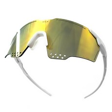 HILX Gladiator 運動太陽眼鏡 HGD04906 / GD4GD2, 1個, 金色鏡面(鏡片) + 亮白色(鏡框)