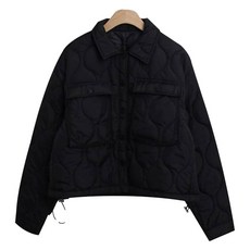 린다샵 여성용 레메케 웨이브 퀼팅 투포켓 밑단 스토퍼 패딩 cpjk5767k49