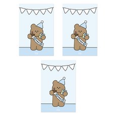 DONNAANDFRIENDS 生日主角祝賀明信片, 3個, 核桃