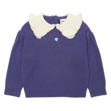 LaughingChild 女童大翻領針織毛衣