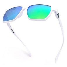 HILX Revel 運動太陽眼鏡 HRB05204 / RBPGN4, 綠水銀偏光(鏡片) + 亮純白色(鏡框), 1個