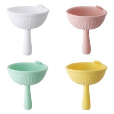 EasySili 矽膠多用途可折疊漏斗4件組, 白色, 粉紅色, 薄荷綠, 黃色, 1套