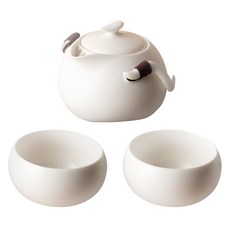 EILONG 宜龍 中國雲朵茶具禮盒組, 1組, 茶壺+茶杯2p, 混色