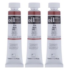 신한화구 전문가 유화물감 3개입, 50ml, 774번 로즈 그레이 1