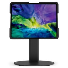 Peacemounts Uni-locking 螺絲鎖定通用平板可移動固定式桌面支架, 黑色, PTDE13B