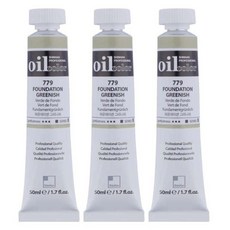 신한화구 전문가 유화물감 3개입, 50ml, 779번 파운데이션 그리니쉬