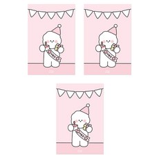 도나앤데코 도나와 친구들 생일의 주인공 축하 엽서, 도나, 3개