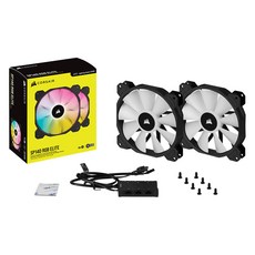 CORSAIR 海盜船 iCUE 系統散熱器 低噪音 140mm 風扇 / SP140 RGB ELITE - 雙風扇 2入, 黑色, 1個