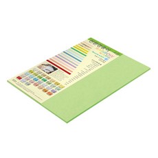 종이문화 레인보우 두꺼운 양면 카드지 205g No 12 그린, 7개