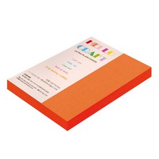 종이문화 레인보우 두꺼운 양면 카드지 205g No 28 로얄오렌지, 32절, 55개