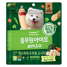 풀무원아미오 강아지 채소 쏙쏙 두부봉 소시지 간식 12p, 두부맛, 204g, 1개