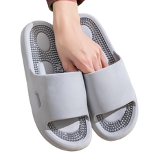 Bonitory 柔軟足部按摩指壓拖鞋, 灰色, 1個