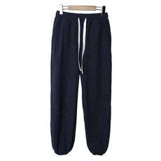 시크블랙 여성용 케가루 베이직 골덴 기본 조거 밴딩 팬츠 cppt14522k49