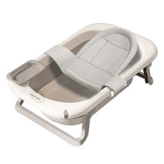 메리본 접이식 아기욕조 + 목욕그물, 화이트(욕조) + 그레이(목욕그물)