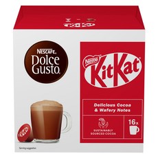 NESCAFE 雀巢咖啡 Dolce Gusto 多趣酷思 Kitkat經典可可歐蕾膠囊, 16入, 1盒, 16g