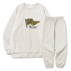 이지스튜디오 플래그 브룩클린 더블 맨투맨 + 오버핏 트레이닝 팬츠 세트