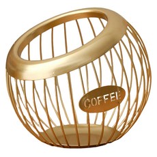 타미나요 귀여운 편리한 커피 캡슐 보관함 베이직, 골드, 1개