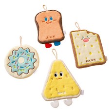 Elsso 烘焙卡通擦手巾 水槽毛巾 4件組 FREE, 1套, 混合顏色