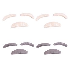 파티공구 할아버지 눈썹 + 콧수염 세트, 화이트, 화이트, 그레이, 그레이, 4세트