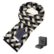 Paperments 男性用絎縫編織保暖圍脖禮盒組 12690 + 提袋