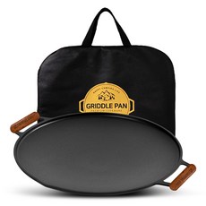 시샘 인덕션 통주물 고기불판 그리들팬 + 가방 + 우드손잡이, 40cm, 1개