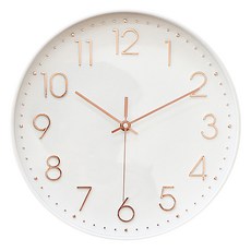 Sisem Olive 300 強化玻璃靜音掛鐘, 玫瑰金