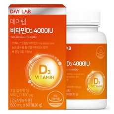 데이랩 비타민D3 4000IU 36g, 60정, 1개
