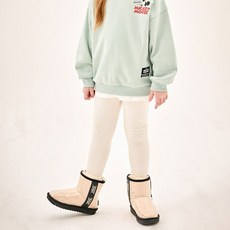 JELISPOON 女童保暖日常刷毛羅紋內搭褲