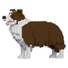 JEKCA 邊境牧羊犬小狗積木 S, 棕色, 1個