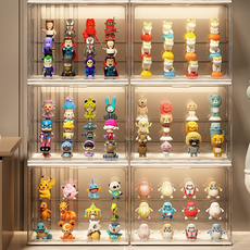 OYG 多用途公仔展示櫃 6層 透明 + 白色, 1個