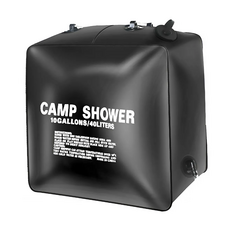 Lovellian 露營用儲水桶 折疊水袋 車泊水箱, 黑色, 40L, 1個