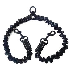 Mingle Pet 狗狗防纏繞高彈力多功能牽繩, 黑色, 1個