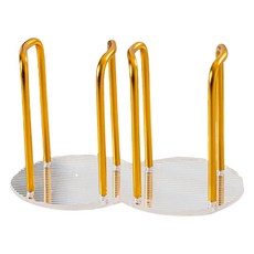 Topia 簡約咖啡紙杯雙層點心杯架, 1個, 金色 + 壓克力