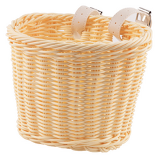 Susu mama 自行車藤編手把籃, 1個, 米色